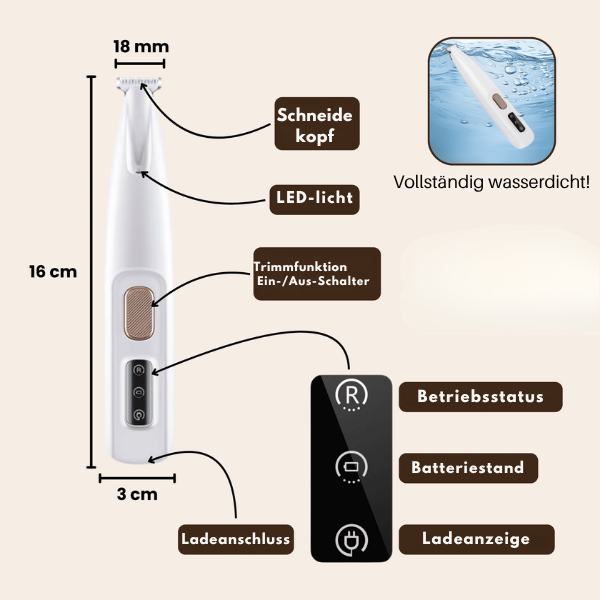 CharmPaws® PawBlade Pro - Professioneller Präzisionstrimmer für Haustiere